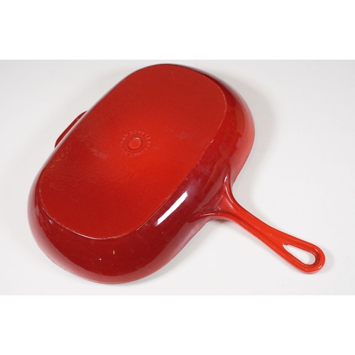 442 - Le Crueset saucepan, frying pan and steak griddle with a chasseur lidded casserole cast iron dish