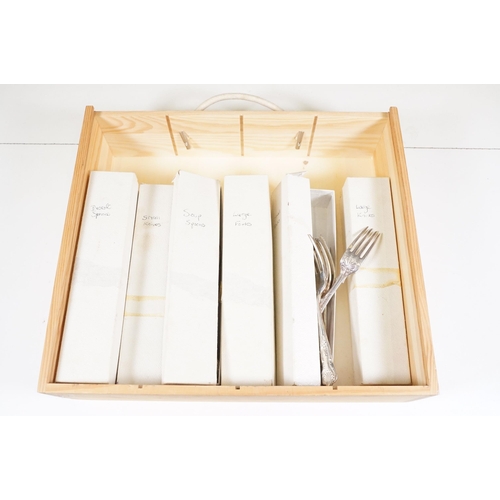 443 - Collection of mixed Sheffield Plate EPNS flatware to include forks, spoons and knives, etc and a qua... 