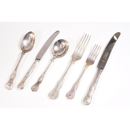443 - Collection of mixed Sheffield Plate EPNS flatware to include forks, spoons and knives, etc and a qua... 