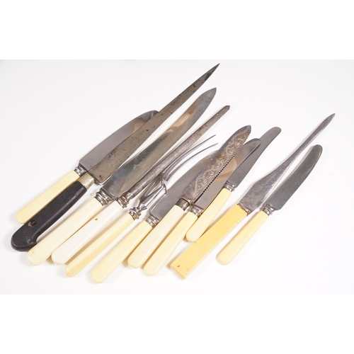 444 - Collection of mixed metalware to include large quantity of silver plate flatware to include knife an... 