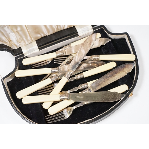 444 - Collection of mixed metalware to include large quantity of silver plate flatware to include knife an... 