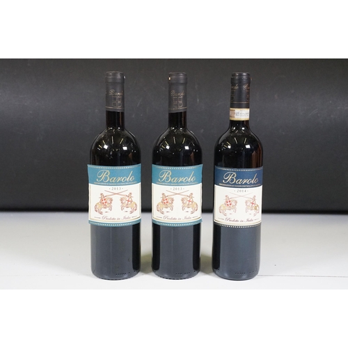 496 - Alcohol - Collection of 11 750ml bottles of red wine to include 3 x Barolo Italia (2014 and 2 x 2013... 