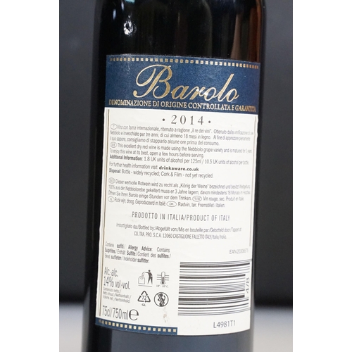 496 - Alcohol - Collection of 11 750ml bottles of red wine to include 3 x Barolo Italia (2014 and 2 x 2013... 