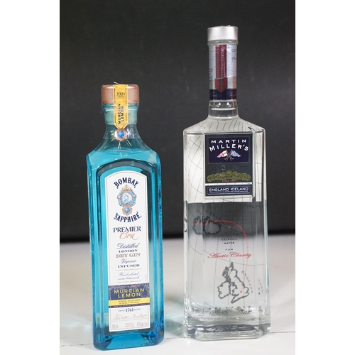 503 - Alcohol - Six 700ml / 70cl bottles of gin to include Bombay Sapphire Premier Cru Murcian Lemon Londo... 