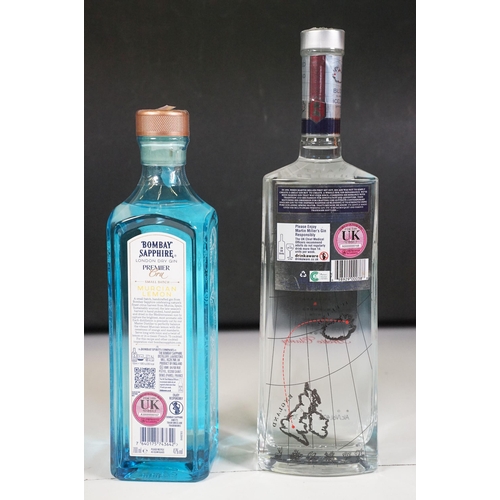503 - Alcohol - Six 700ml / 70cl bottles of gin to include Bombay Sapphire Premier Cru Murcian Lemon Londo... 