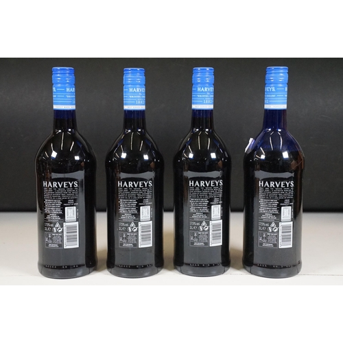 507 - Alcohol - Seven bottles of mixed alcohol to include 4 x 1 Litre bottles of Harvey's Solera Sherry Th... 
