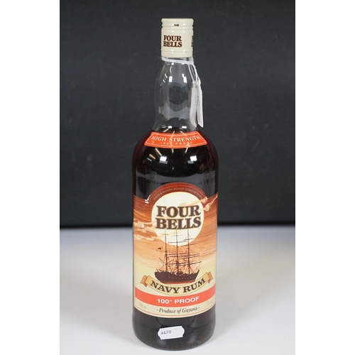 509 - Alcohol & Collectables - Bottle of Four Bells Navy Rum 100 Proof 1 Litre, together with a quantity o... 