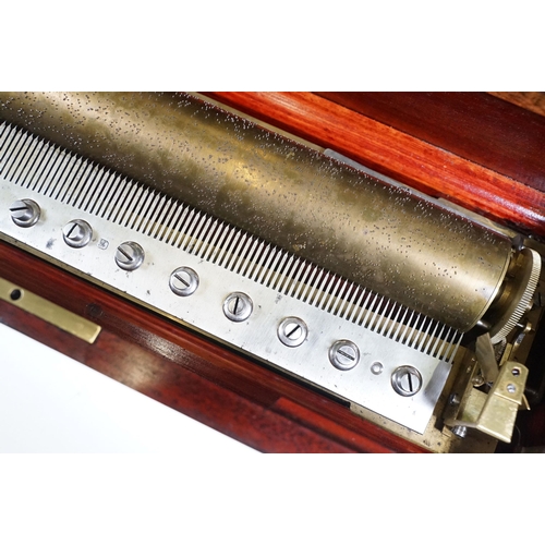 139A - Mid 19th Century 8 Airs Lecoultre Freres Music Box (C. 1860) with original tune sheet