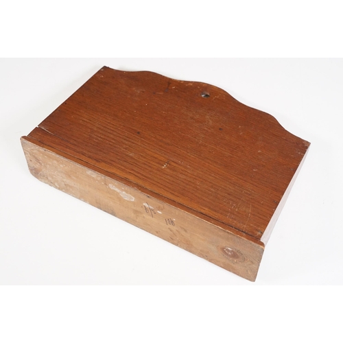 421 - Collection of treen items to include Early 20th Century Edwardian letter rack, pair of carved lion h... 