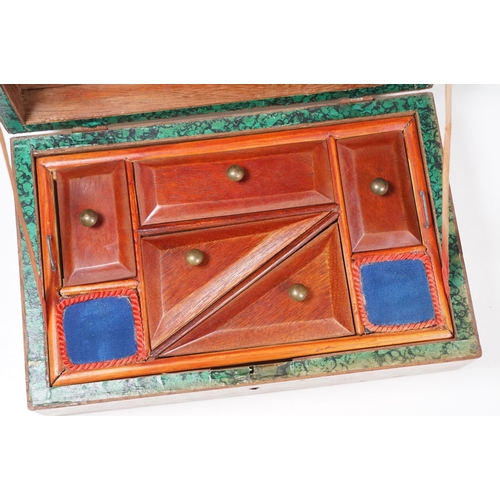 422 - Two wooden cabinets to include Chinese black lacquered jewellery cabinet with mother of pearl inlay ... 