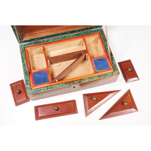 422 - Two wooden cabinets to include Chinese black lacquered jewellery cabinet with mother of pearl inlay ... 