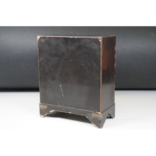 422 - Two wooden cabinets to include Chinese black lacquered jewellery cabinet with mother of pearl inlay ... 