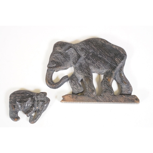 425 - Scratch built animal cage with carved articulated zoo animals including zebra, giraffe, tiger, etc