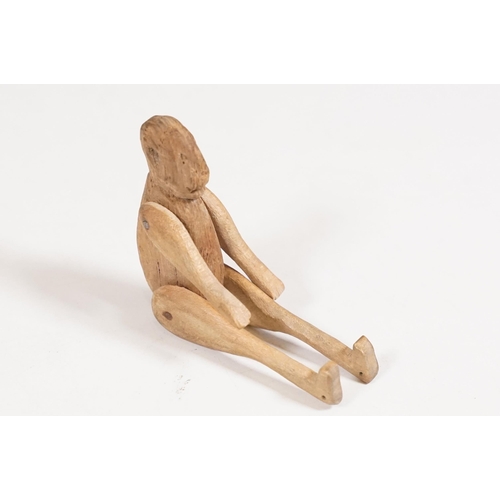 425 - Scratch built animal cage with carved articulated zoo animals including zebra, giraffe, tiger, etc