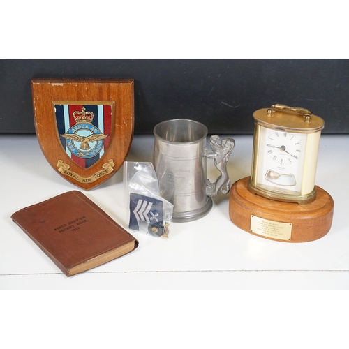 429 - Collection of mixed RAF related items to include Field Service Pocket Book 1913, wooden Royal Air Fo... 