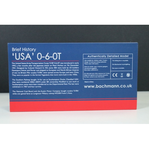 144 - Boxed Bachmann OO gauge MR-104A USA Class 0-6-0T 30064 BR lined green late crest locomotive produced... 