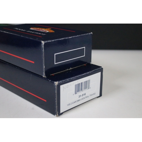 149 - Two boxed Bachmann OO gauge 2 Car DMY sets to include 31-516 158 Central Trains and 32-900 Class 108... 