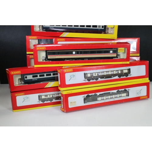 177 - 23 Boxed Hornby OO gauge items of rolling stock to include R4622 BR Intercity MK2E W5860 open standa... 