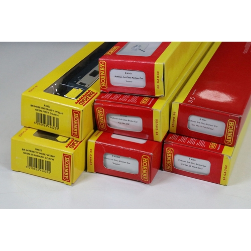 177 - 23 Boxed Hornby OO gauge items of rolling stock to include R4622 BR Intercity MK2E W5860 open standa... 