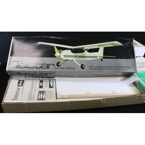 310 - Six boxed Radio Controlled model kit aircrafts to include Keil Kraft New Super 60 Radio Control Trai... 