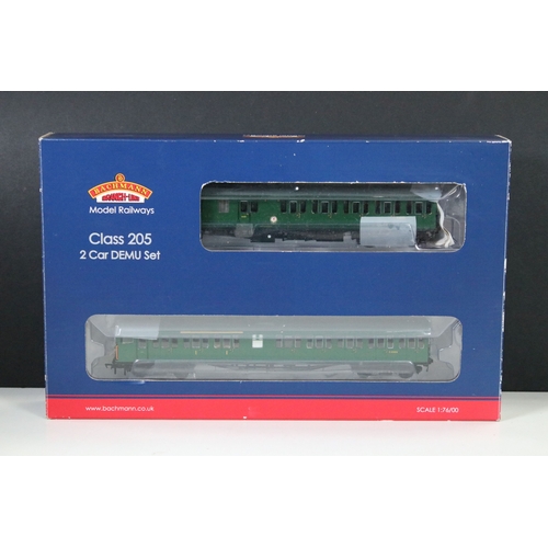 199 - Boxed Bachmann OO gauge 31-236X 2-H Thumper Two Car DEMU BR green small yellow panel set produced ex... 