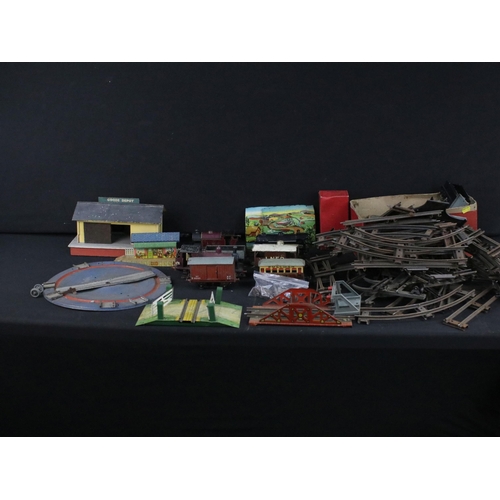 235 - Large quantity of Hornby O gauge model railway to include Brighton 2-2-0 locomotive, boxed No 2 Turn... 