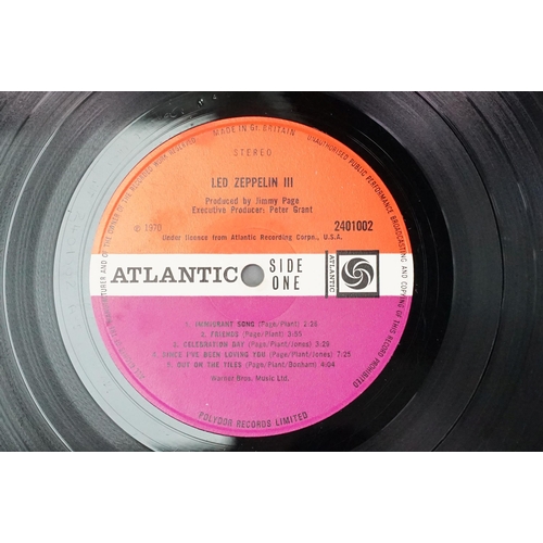 118 - Vinyl - 4 original pressing Led Zeppelin LPs (plum labels) to include Self Titled (grey strip to bot... 