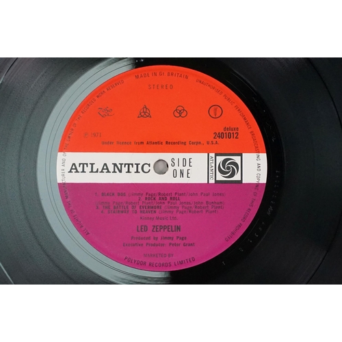 118 - Vinyl - 4 original pressing Led Zeppelin LPs (plum labels) to include Self Titled (grey strip to bot... 