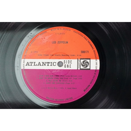 118 - Vinyl - 4 original pressing Led Zeppelin LPs (plum labels) to include Self Titled (grey strip to bot... 