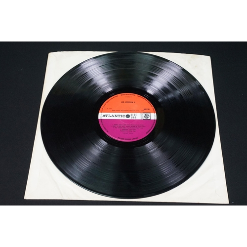 118 - Vinyl - 4 original pressing Led Zeppelin LPs (plum labels) to include Self Titled (grey strip to bot... 