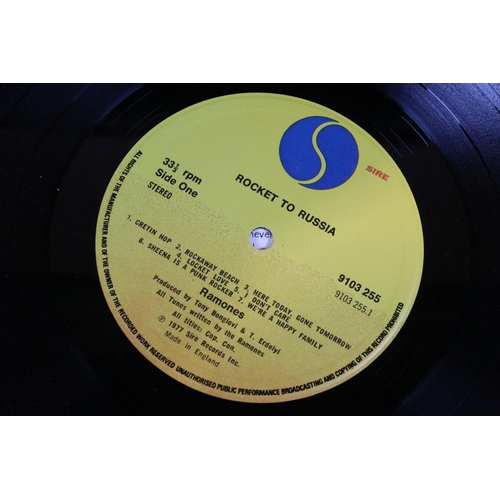 497 - Vinyl - 2 Ramones original UK pressing LPs to include Rocket To Russia (with printed inner), Leave H... 