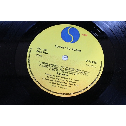 497 - Vinyl - 2 Ramones original UK pressing LPs to include Rocket To Russia (with printed inner), Leave H... 