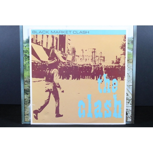 502 - Vinyl - 6 The Clash LPs to include Combat (with poster), self titled, London Calling, Give Em Enough... 