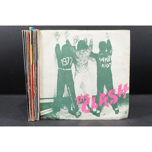516 - Vinyl - 17 The Clash original UK 7” singles to include: White Riot, Remote Control, Complete Control... 