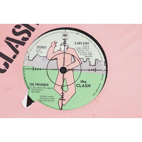 516 - Vinyl - 17 The Clash original UK 7” singles to include: White Riot, Remote Control, Complete Control... 