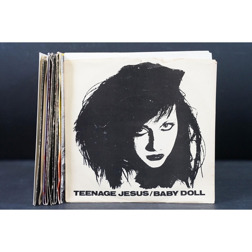 520 - Vinyl - 14 Punk / Post Punk 7” singles by US artists to include: Teenage Jesus And The Jerks (US), D... 