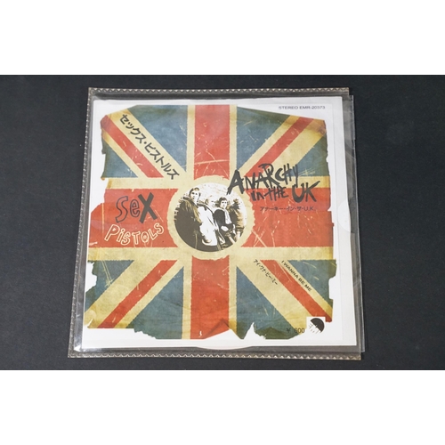 521 - Vinyl - Punk - Sex Pistols, 4 Japanese late 1980’s coloured vinyl private pressing 7” singles, to in... 