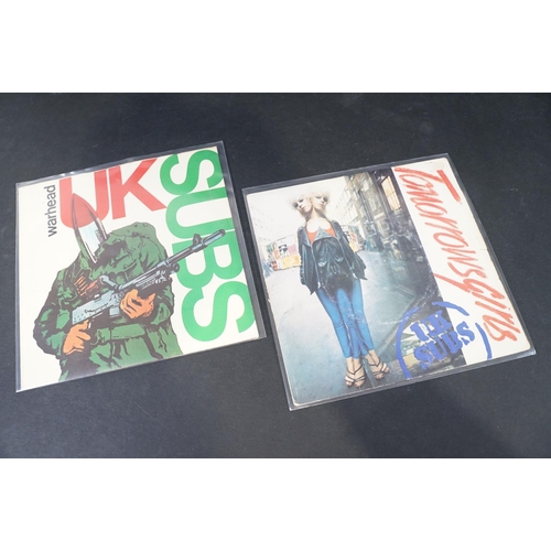 526 - Vinyl - 7 U.K. Subs original UK 7” singles to include: C.I.D. (City Records – NIK 5, 1978) EX- / VG,... 