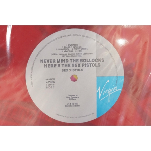 608 - Vinyl - 2 Sex Pistols limited edition 1990 Australasia coloured vinyl re-issue LP’s of: Never Mind T... 