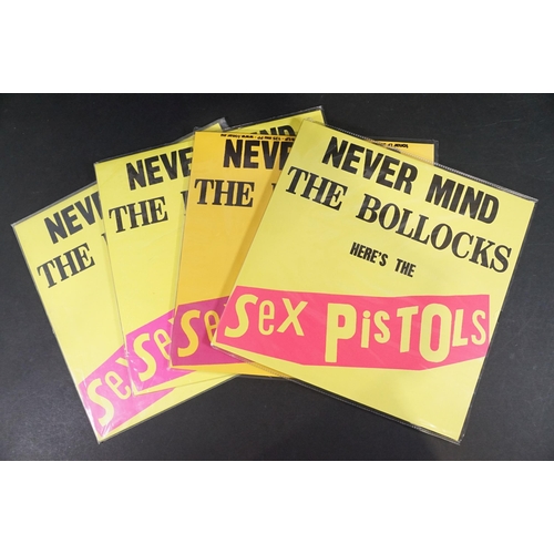 609 - Vinyl - 4 Sex Pistols limited edition UK coloured vinyl re-issue LP’s of Never Mind The Bo****ks Her... 