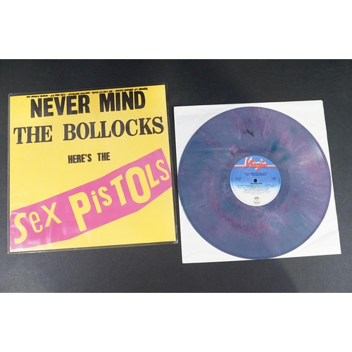609 - Vinyl - 4 Sex Pistols limited edition UK coloured vinyl re-issue LP’s of Never Mind The Bo****ks Her... 