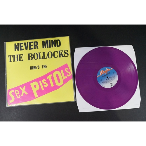 609 - Vinyl - 4 Sex Pistols limited edition UK coloured vinyl re-issue LP’s of Never Mind The Bo****ks Her... 