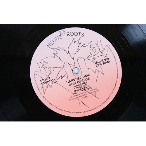 652 - Vinyl - Roots Reggae - Don Carlos – Harvest Time, LP on Negus Roots Records – NERLP 005, original UK... 