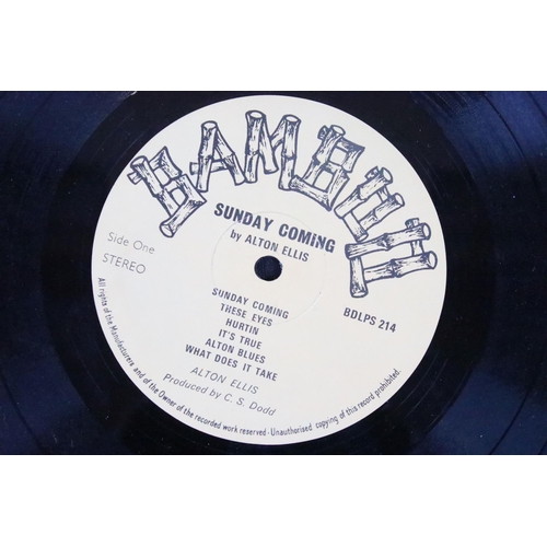 654 - Vinyl - Reggae / Ska - Alton Ellis – Sunday Coming LP on Bamboo Records – BDLPS 214, original UK 197... 