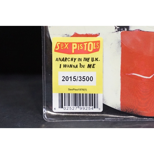 632 - Vinyl - Punk - Sex Pistols, 4 official UK 2012 limited edition numbered re-issue picture disc 7” sin... 