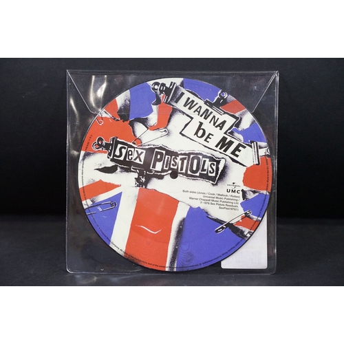632 - Vinyl - Punk - Sex Pistols, 4 official UK 2012 limited edition numbered re-issue picture disc 7” sin... 