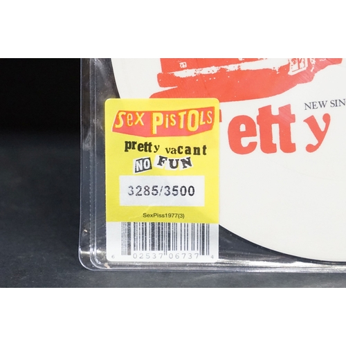 632 - Vinyl - Punk - Sex Pistols, 4 official UK 2012 limited edition numbered re-issue picture disc 7” sin... 