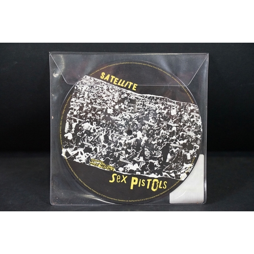 632 - Vinyl - Punk - Sex Pistols, 4 official UK 2012 limited edition numbered re-issue picture disc 7” sin... 
