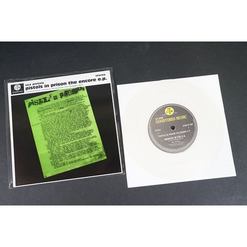 633 - Vinyl - Punk - Sex Pistols, 4 different coloured vinyl UK 2008 7” singles to include: Pistols In Pri... 