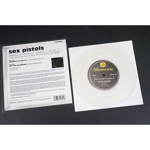 633 - Vinyl - Punk - Sex Pistols, 4 different coloured vinyl UK 2008 7” singles to include: Pistols In Pri... 